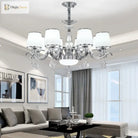 Elegant European Chrome Crystal Chandelier - A Postmodern Simple Fixture For Living Rooms Dining