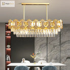 Elegant Golden Crystal Chandelier - Perfect For Master Bedrooms Living Rooms And Dining Creating An