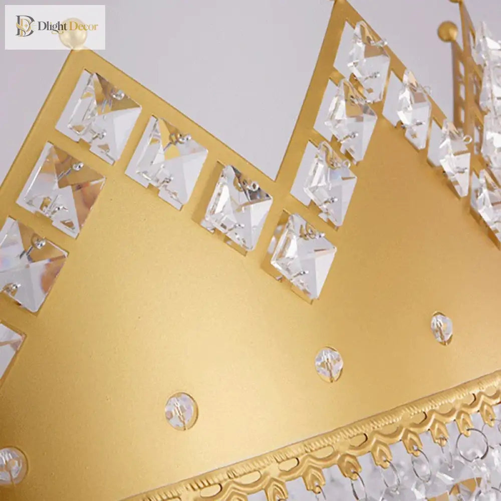 Elegant French Pastoral Golden Crystal Chandelier - Perfect For Living Rooms Dining Bedrooms And