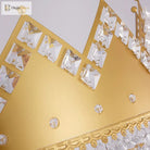 Elegant French Pastoral Golden Crystal Chandelier - Perfect For Living Rooms Dining Bedrooms And