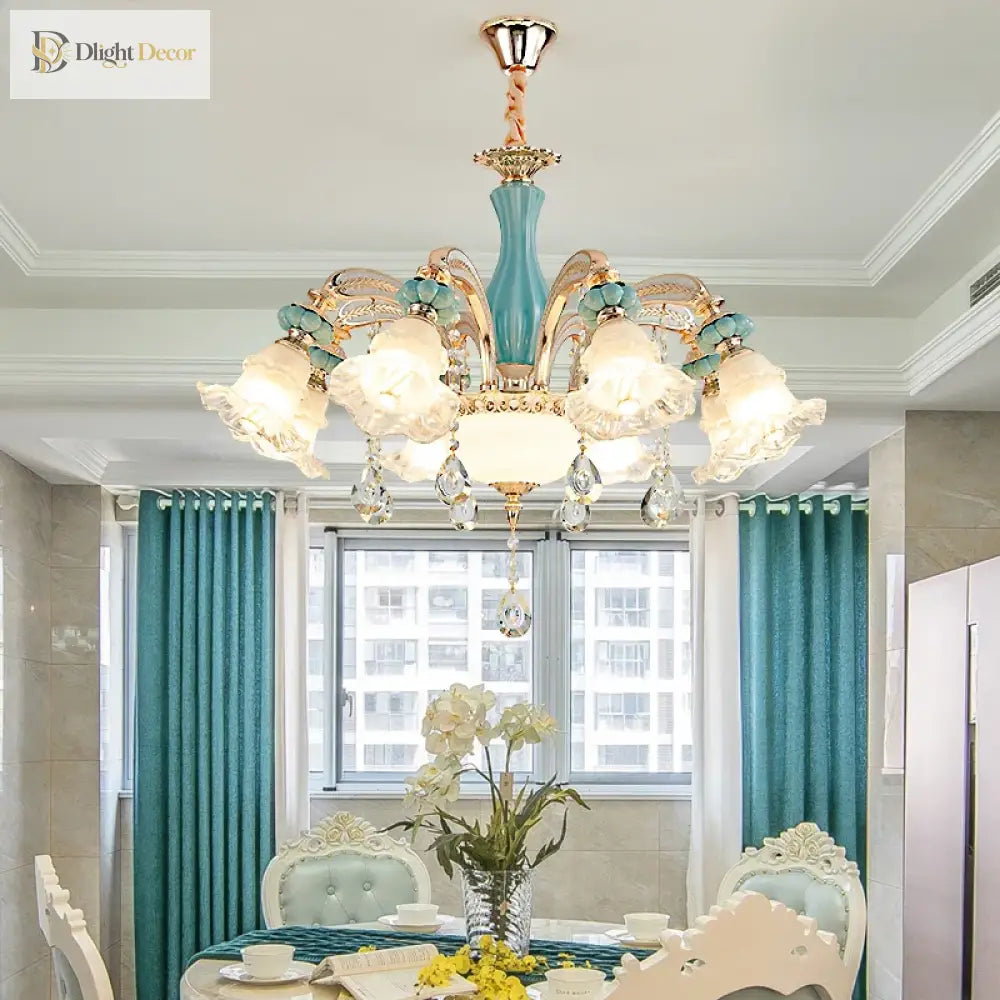 Elegant European - Style Crystal Chandelier - A Romantic And Fashionable Lighting Fixture For