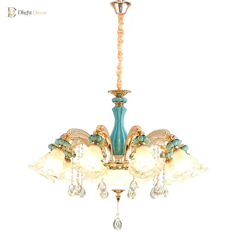 Elegant European - Style Crystal Chandelier - A Romantic And Fashionable Lighting Fixture For