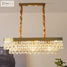 Elegant Round Water Drop Golden Chandelier - A Postmodern Light Luxury Fixture For Living Rooms