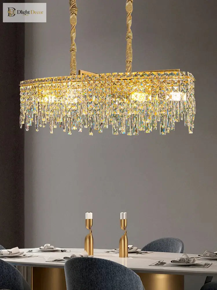 Elegant Golden Round Chandelier - A Creative New Design For Living Rooms Dining And More Chandelier