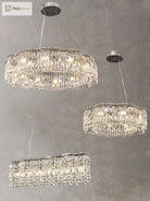 Elegant Chrome Stainless Steel K9 Crystal Chandelier - A Modern Luxury Lighting Fixture For Living