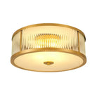 Elegant American Seiko Pure Copper Ceiling Light - Modern Minimalist Led Round Lamp For Bedrooms