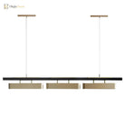 Elegant Black And Gold Led Chandelier - Contemporary Lighting For Dining Kitchen Rooms Pendant