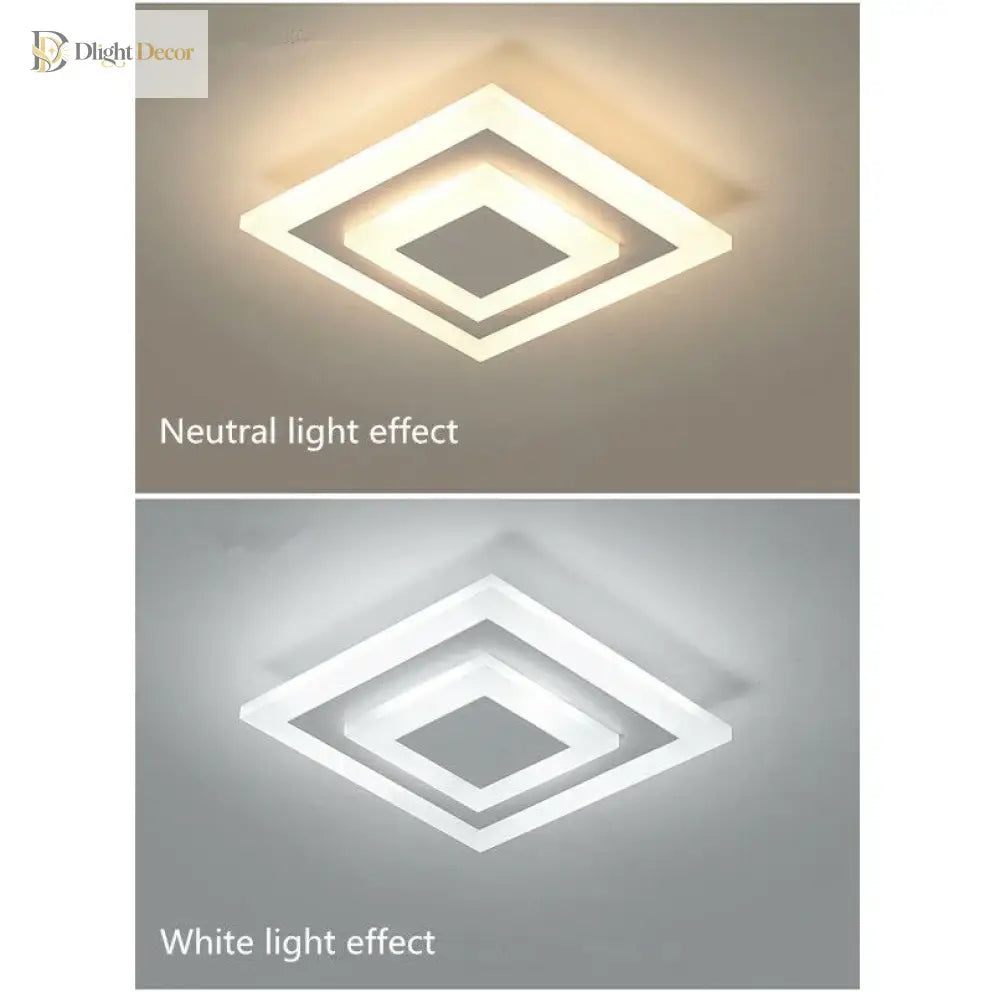 Elegant Led Acrylic Ceiling Light - Dimmable Lighting Fixture For Living Room Bedroom And More