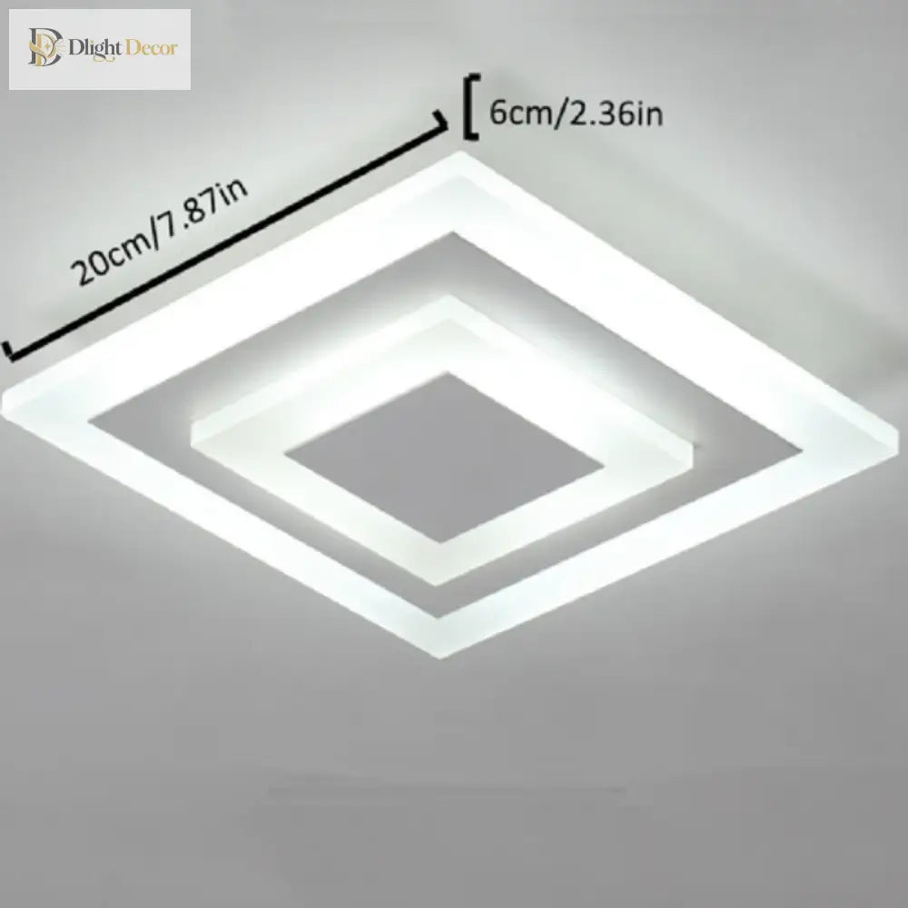 Elegant Led Acrylic Ceiling Light - Dimmable Lighting Fixture For Living Room Bedroom And More