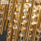 Elegant Brushed Gold Led Crystal Chandelier - A Luxury Addition To Your Modern Loft Home Decor