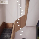 Elegant Led Staircase Chandelier - Illuminate Your Duplex Apartment With Modern Luxury Pendant