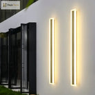 Elegant Golden Led Long Wall Light - Modern Outdoor Lighting For Country Villas Courtyards And