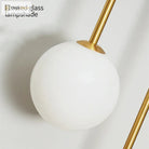Elegant Modern Wall Lamp With Glass Ball Lampshade - Led Gold Luminaire Ideal For Home Decor Living