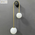 Elegant Modern Wall Lamp With Glass Ball Lampshade - Led Gold Luminaire Ideal For Home Decor Living