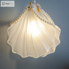 Elegant French Pastoral Pearl Shell Chandelier - A Modern Minimalist Fixture For Master Bedrooms