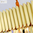 Elegant Post - Modern Crystal Chandelier - Stainless Steel Golden Round Lighting For Living Rooms