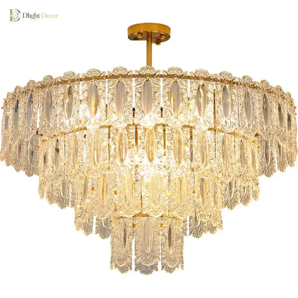Elegant Post - Modern Glass Chandelier - A Personality Creative High - End Addition For Living