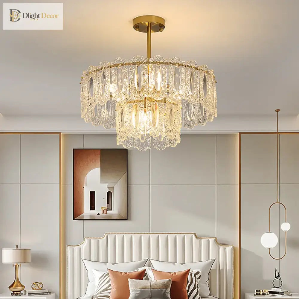 Elegant Post - Modern Glass Chandelier - A Personality Creative High - End Addition For Living