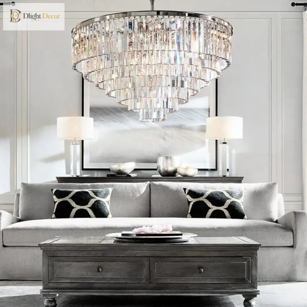 Elegant Nordic Postmodern Crystal Chandeliers - Luxury Round Lighting For Villas Homes Restaurants