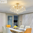 Elegant French Light Luxury Crystal Chandelier - Ideal For Atmosphere In Living And Dining Rooms