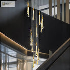 Elegant Postmodern Spiral Staircase Chandelier - A Creative Lighting Fixture For Bedrooms Dining