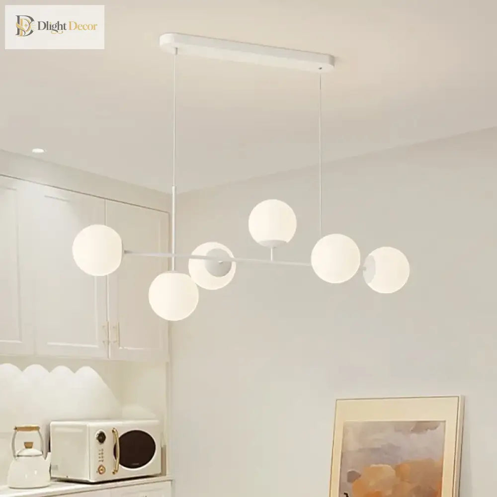 Elegant French White Pendant Lamps - Illuminate Your Dining Table And Kitchen Island With Timeless