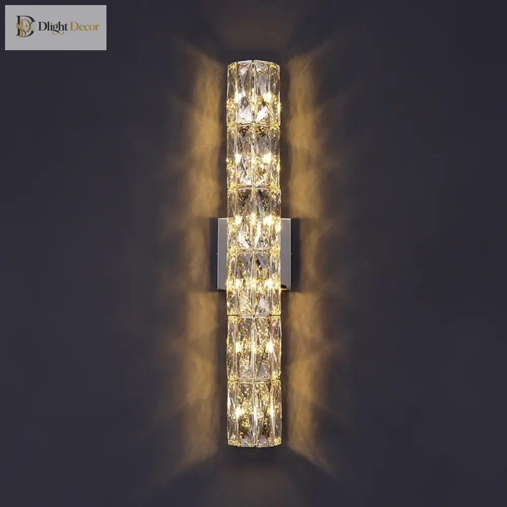 Elena - Modern Simple Light Luxury High - End Crystal Wall Lamp Living Room Tv Background Corridor