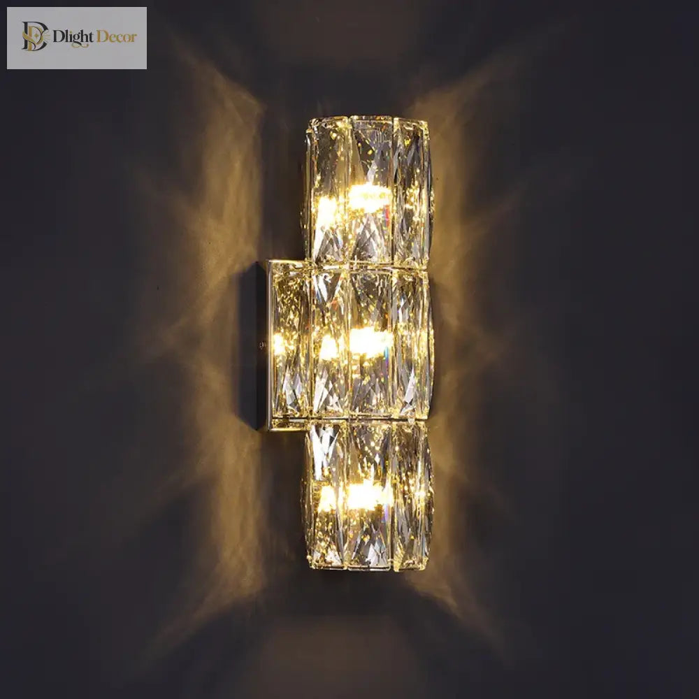 Elena - Modern Simple Light Luxury High - End Crystal Wall Lamp Living Room Tv Background Corridor
