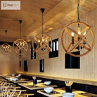 Elevate Your Space With Industrial Charm: The Factory Beige Globe Chandelier Pendant Lighting