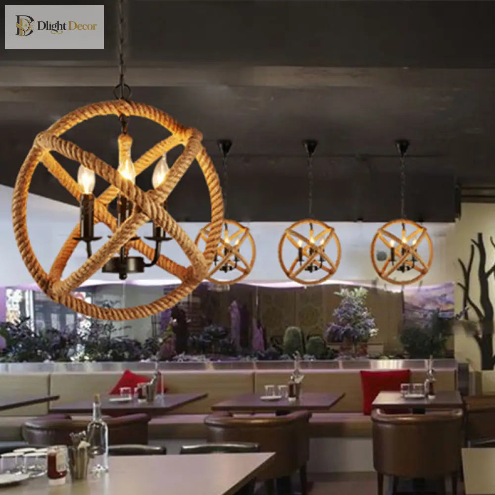 Elevate Your Space With Industrial Charm: The Factory Beige Globe Chandelier Pendant Lighting