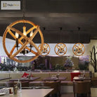 Elevate Your Space With Industrial Charm: The Factory Beige Globe Chandelier Pendant Lighting
