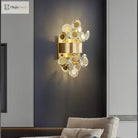Eliana - New Modern Wall Sconce Lighting For Bedroom Brushed Gold Crystal Lamps Home Decoration Led