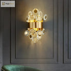 Eliana - New Modern Wall Sconce Lighting For Bedroom Brushed Gold Crystal Lamps Home Decoration Led