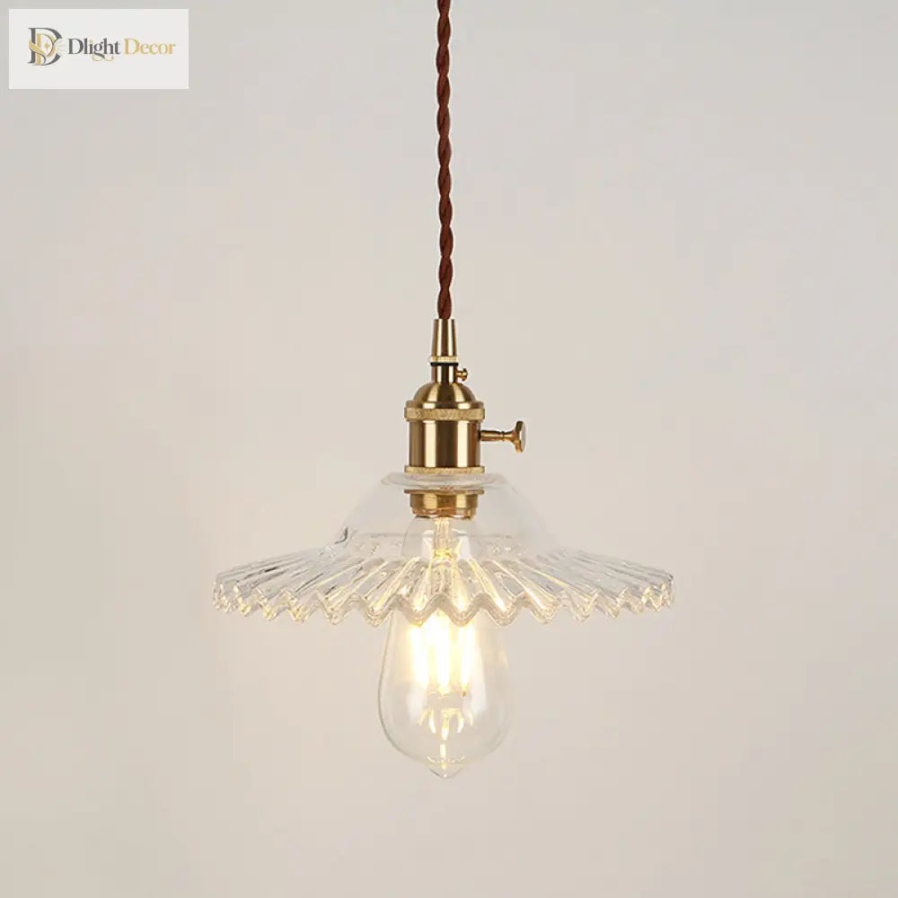 Eliana Scalloped Pendant: Vintage Charm With Green Hue (Multiple Color Options)