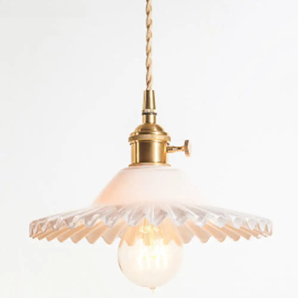 Eliana Scalloped Pendant: Vintage Charm With Green Hue (Multiple Color Options) Cream