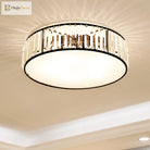 Elizabeth Crystal Drum Fixture - Modern Elegance For Bedrooms Ceiling Light