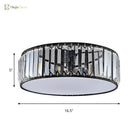 Elizabeth Crystal Drum Fixture - Modern Elegance For Bedrooms Ceiling Light