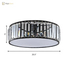 Elizabeth Crystal Drum Fixture - Modern Elegance For Bedrooms Ceiling Light