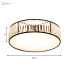 Elizabeth Crystal Drum Fixture - Modern Elegance For Bedrooms Ceiling Light