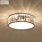 Elizabeth Crystal Drum Fixture - Modern Elegance For Bedrooms Ceiling Light