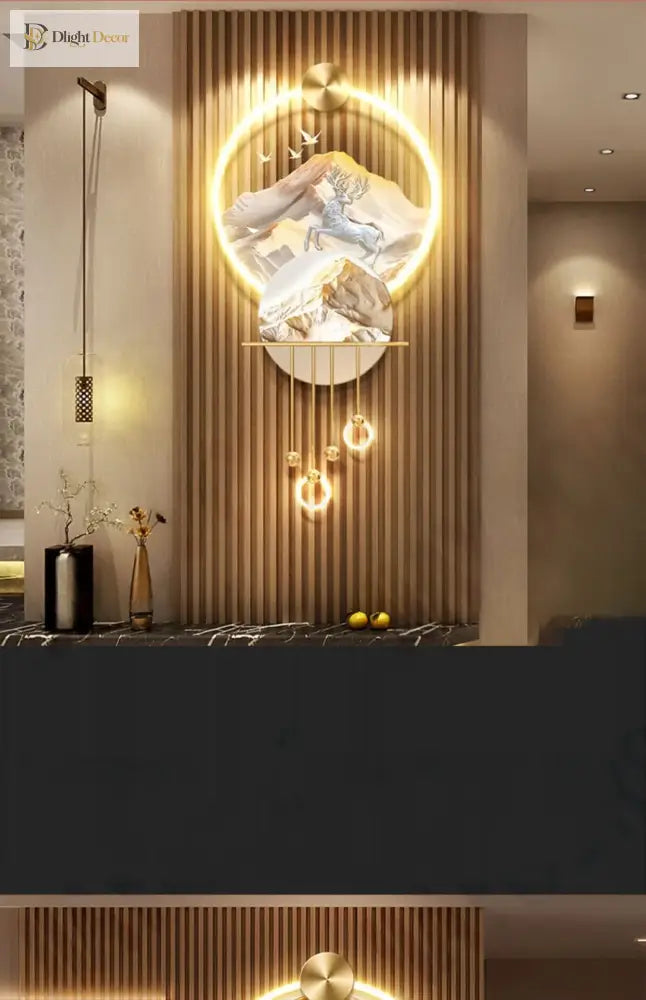 Dlight Decor Elk Mural LED Wall Light Pendant Wall Art