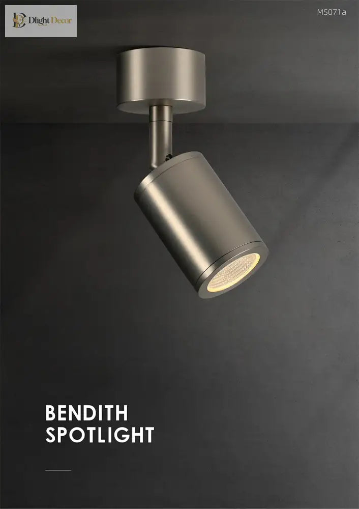Ella’s Led Ceiling Spotlight In Nickel - 7W Cri97 With Flicker - Free Design And Rotational Accent