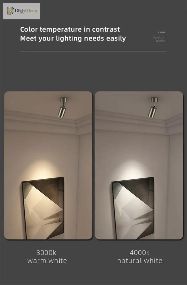 Ella’s Led Ceiling Spotlight In Nickel - 7W Cri97 With Flicker - Free Design And Rotational Accent
