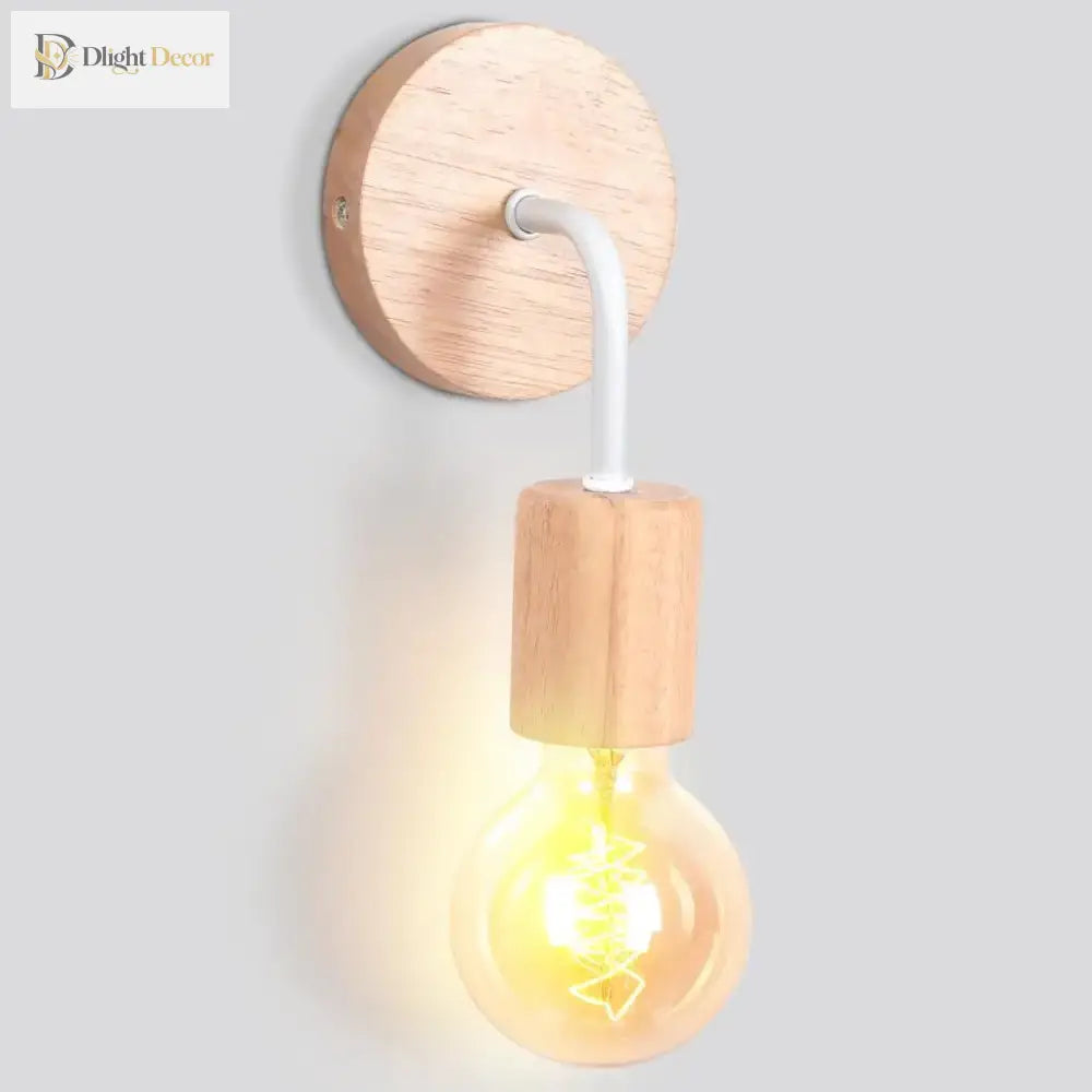 Ella’s Vintage Industrial Wood Wall Lamp Wall Light