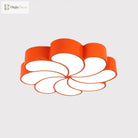 Elliana Modern Led Ceiling Light - Playful Orange & Yellow Spiral Design