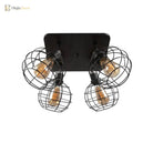 Embrace Industrial Charm And Ample Illumination: The Global Cage Semi - Flush Ceiling Light Fixtures
