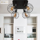 Embrace Industrial Charm And Ample Illumination: The Global Cage Semi - Flush Ceiling Light Fixtures