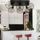 Embrace Industrial Charm And Ample Illumination: The Global Cage Semi - Flush Ceiling Light Fixtures