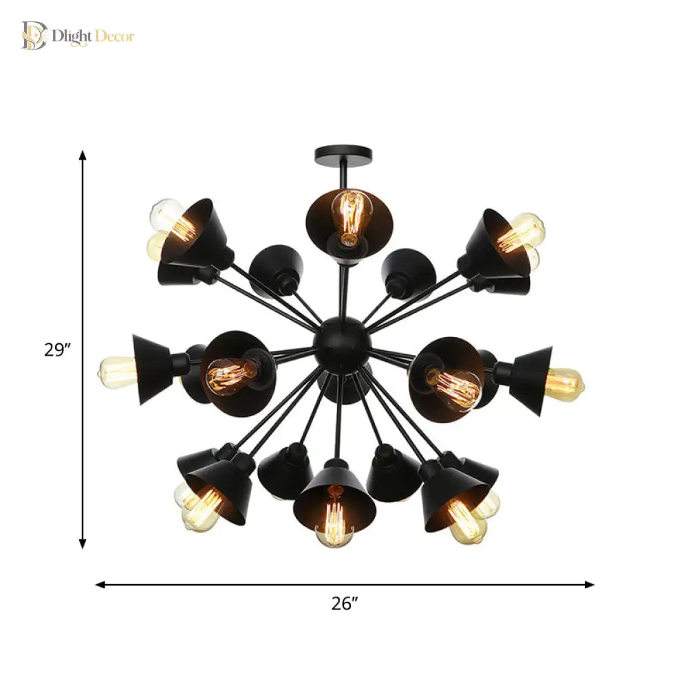 Embrace The Mid - Century Charm: The Industrial Sputnik Chandelier
