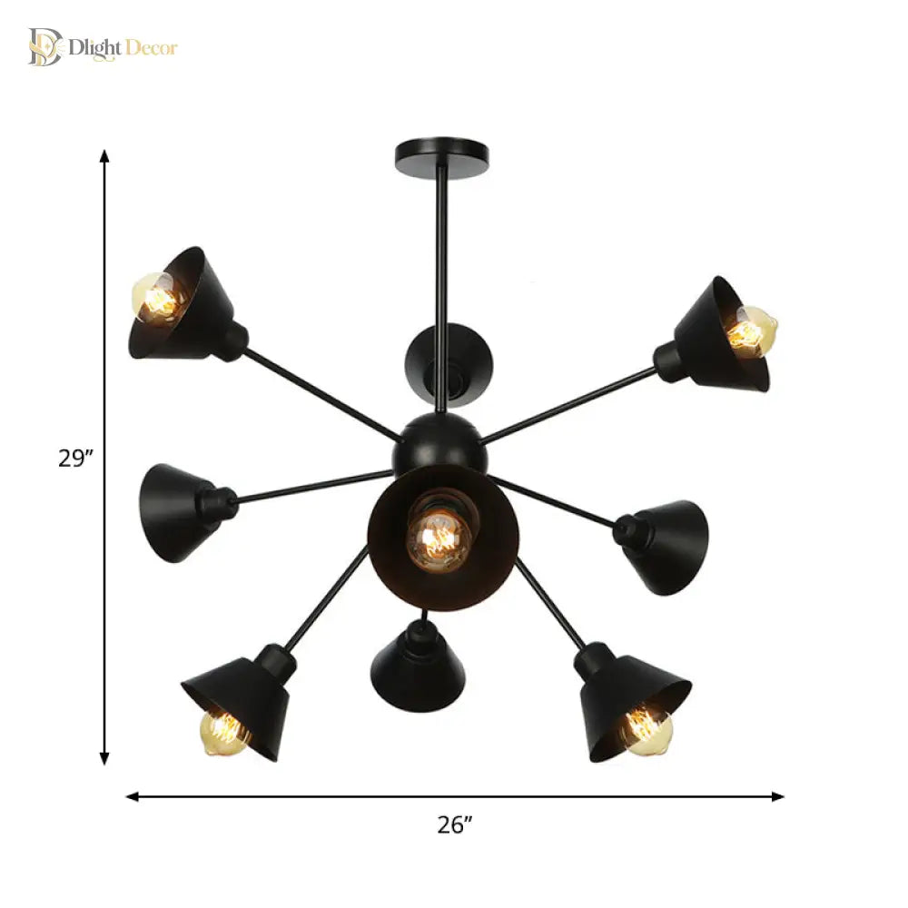 Embrace The Mid - Century Charm: The Industrial Sputnik Chandelier